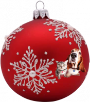 a red christmas ornament